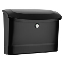 Architectural Mailboxes Princeton Gelakt Staal, Slot, Wandmontage Mailbox, 2572B-10, Zwart, Medium Capaciteit