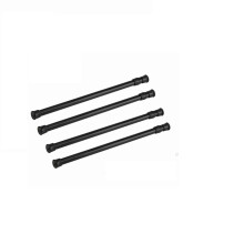 Tension Rods 4 Pack Adjustable Spring Steel Cupboard Bars Tension Curtain Rod Shower Rod (23.6-43.3 Inches Black)