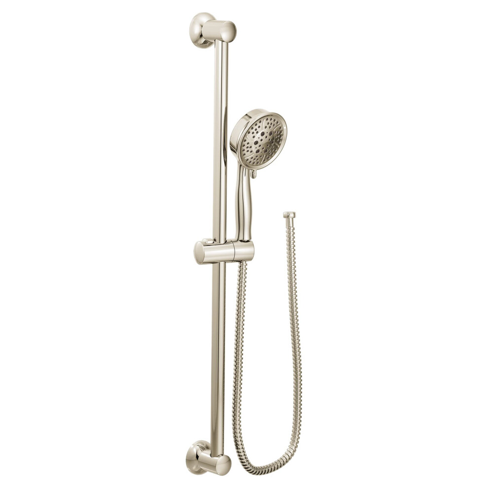 Photos - Shower System Moen 3667EPNL Eco-Performance Handheld Showerhead with 69-Inch-Long Hose Featuring 30-Inch Slide Bar Polished Nickel