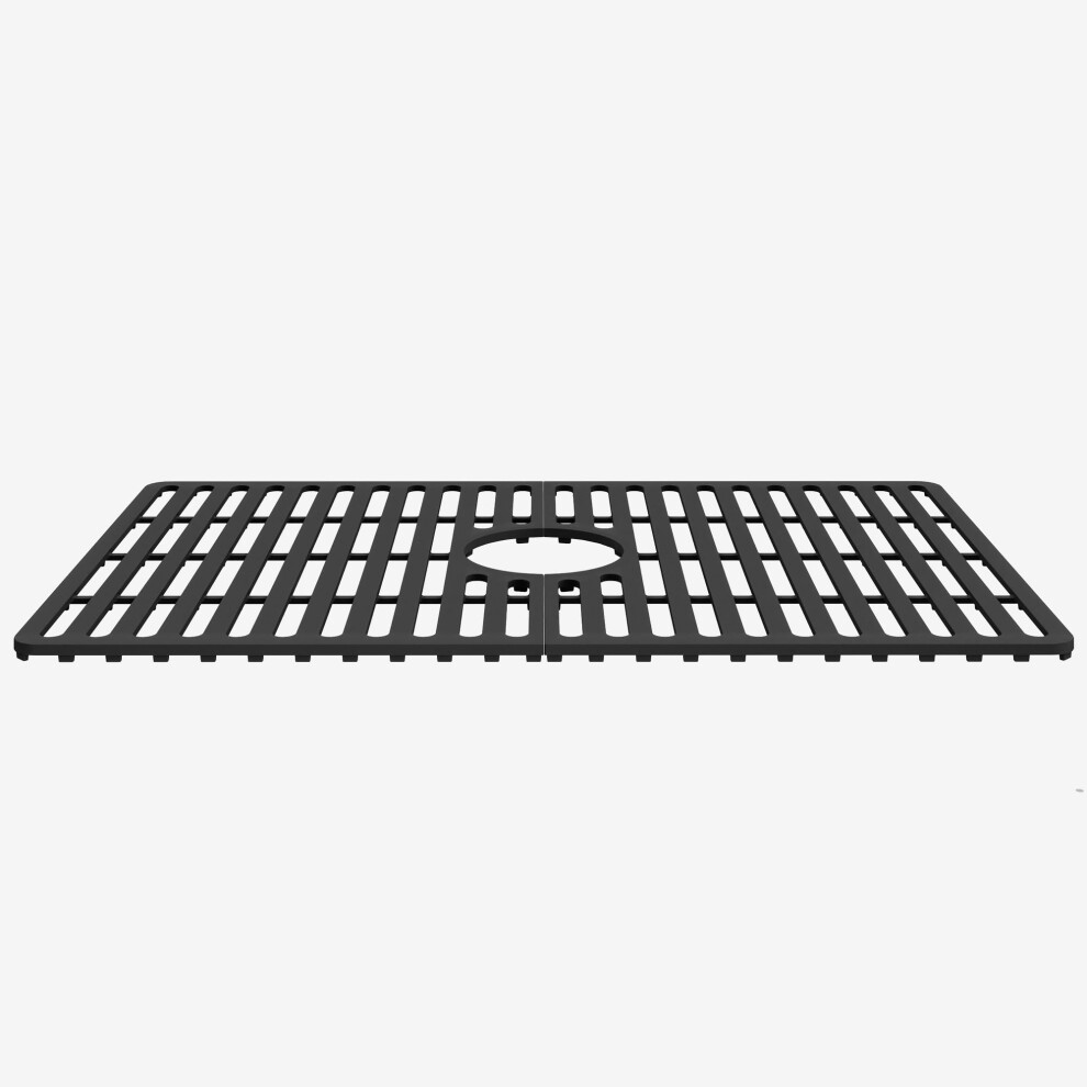 Grille De Protection En Silicone Pour Vier De Cuisine Vigo 27 Po X 16,5 Po, Noir Mat, Pour Vier Simple Cuve - VGSG2616MB-image