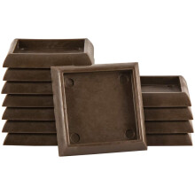 SoftTouch 4653595n 1-3/4 cale 12 opakowan meble Caster Cups kwadratowe na dywan lub trwale twarde podlogi brazowe 12