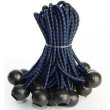 Ehomea2z Balles a elasticulation lourds 25 Pack Res resistant aux intemperies Bleu noir 5 mm d'epaisseur pour la tente de cargaison de goudron de