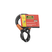Burg-Wachter Sterling 129c 12mm x 9m Double Loop Vinyl coated Multi-Stranded Braided Steel cable with Self coiling-Black