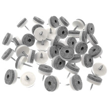 40pcs Furniture glide Screw-on Felt Pad Slider Floor Protector for Wooden Leg Feet of chair Table Sofa(24mm or 095 White)