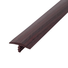 Outwater Plastic T-profiel 3/4 inch breed donker kersenhoutnerf flexibel polyethyleen middenstaaf T-profiel 25 voet spoel