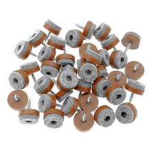 40pcs Furniture Glide Screw-on Felt Pad Slider Floor Protector for Wooden Leg Feet of Chair Table Sofa(F24mm or 0.95"""" Brown)