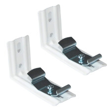 L Wspornik 4PCS 3 """" (76 mm) Bialy kolor dla pionowych zaluzji z szerokoscia naglwka 1-1/2 """" (38 mm) Zewnetrzne klipsy wsporniki montazowe