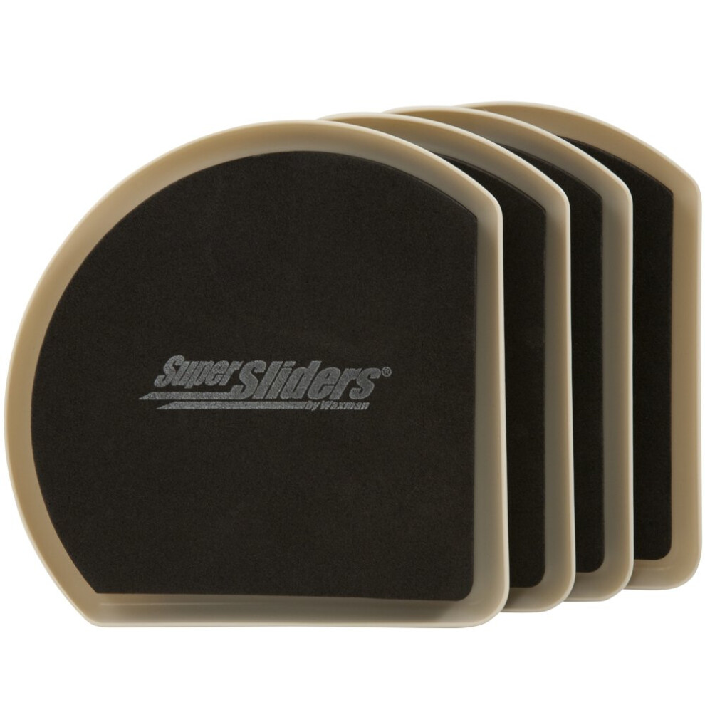 Super Sliders 7 Slide & Hide Reusable Furniture Sliders For Carpet - Effortless Moving And Surface Protection Beige (4 Pack) 074523073421
