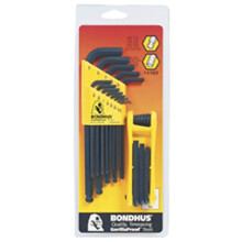 BONLHUS 14189 BONUS PACK BOLDRIVER L-WRENCH Set #10937 (.050-3/8 polegadas) e GorillaGrip Hex Fold-up Conjunto #12589 (5/64-1/4 polegadas)
