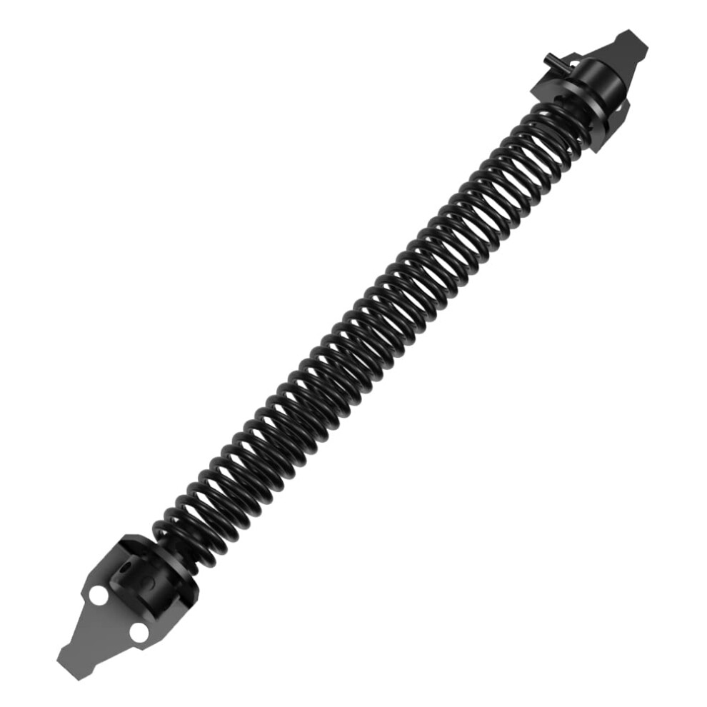 Skysen Lot de 4 ressorts de portail de clôture 14" à fermeture automatique et réglable pour clôture en bois ou en vinyle, acier au carbone noir (