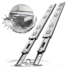 AOLISHENg Full Extension Metal Ball Bearing Drawer Runners Slides 450mm Stainless Steel Material Load capacity 45kg (1 Pair)