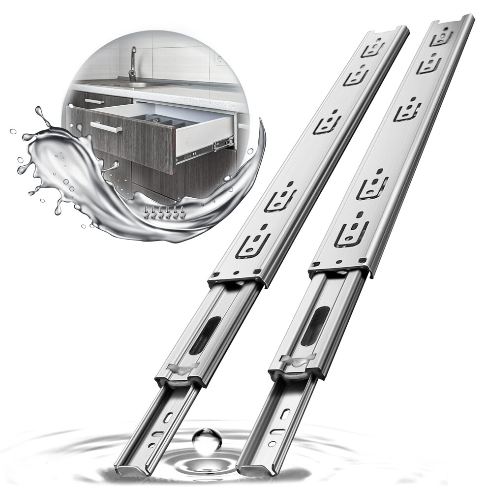 Photos - Other for Repair AOLISHENg Full Extension Metal Ball Bearing Drawer Runners Slides 450mm Stainless Steel Material Load capacity 45kg (1 Pair)