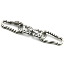 Lind Kitchen 1PCS M5 Podwjny hak obrotowy Hook 304 Oko ze stali nierdzewnej do oka obrotowe zlacze pierscienia + 2PCS M5 Snap Hook