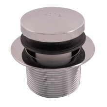 Eastman Tip-Toe Badewannenablauf-Montagesatz mit Flansch und Ablaufscheibe, 1-1/2 Zoll x 11,5 Zoll Grobgewinde, verchromt, 35235