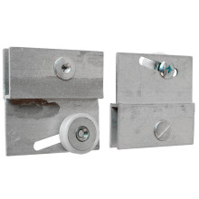 Suporte Superior para Porta de Chuveiro Deslizante Sem Moldura, 3/4 In., Roda Plástica, Rolamentos de Aço 2 Cont.