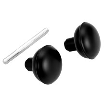 newliplace 1 Pack Vintage Old Style Door Knob Set with Spindle Antique Door Knobs Replacement Set for Interior Doors Matte Black
