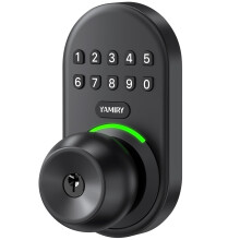Keypad Smart Door Knob Lock Yamiry Keyless Entry Digital Lock with Handle Electronic Code Knob for Front Door Easy Installation