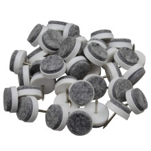 40pcs Round Heavy Duty Nail-on Felt Pad for Furniture Chair Table Leg Feet Floor Protectors Slide Smoothly (White Pad Diameter 20mm)