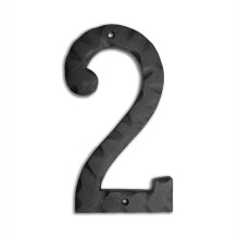 Nombres de maisons NACH pour les numeros d'adresse noire de 6 pouces a l'exterieur pour la maison - Numero 2 - Nombres rustiques pour l'exterieur