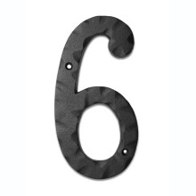 Nombres de maisons NACH pour les numeros d'adresse noire de 6 pouces a l'exterieur pour la maison - Numero 6 - Nombres rustiques pour l'exterieur