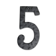 Nombres de maisons NACH pour les numeros d'adresse noire de 6 pouces a l'exterieur pour la maison - Numero 5 - Nombres rustiques pour l'exterieur