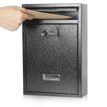 KYODOLED zrhat falra szerelheto postalda Postafikok kltri kombinlt zrral biztonsgi kulcsos ledobdoboz 12,4Hx 8,54Lx 3,35W hvelyk fekete na