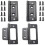 SDTC Tech 4-Pack Dobradiças Sem Mortasa para Móveis, 2 x 0.9 Pol., Preto 1