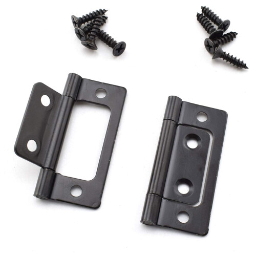 SDTC Tech 4-Pack Dobradiças Sem Mortasa para Móveis, 2 x 0.9 Pol., Preto 1