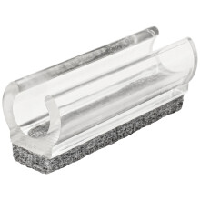 Wagner Clamping Shell Sliders for Round Tubes 4 Pieces 50 x 11/12 x 11/19 mm Felt 8 mm Transparent Plastic Made in Germany 15069099