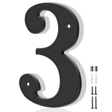 Huisnummers 3 Emotionlite huisadresnummers zwart grote moderne huisnummers voor buiten metalen brievenbusnummer 5"""" zinklegering stijl