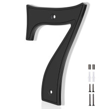 Huisnummers 7 Emotionlite huisadresnummers zwart grote moderne huisnummers voor buiten metalen brievenbusnummer 5"" zinklegering stijl