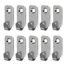 Adiyer 10pcs Heavy Duty Hanger 304 Stainless Steel Wall Mounted Mini J Hook for Mirror Picture Frames Hanging Wire/D Rings/Keyhole Hangers