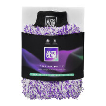 Autoglym Polar Car Wash Mitt with Storage and Washbag Included Premium Fine Microfibre Strands Scratch-Free Results Purple White & Black