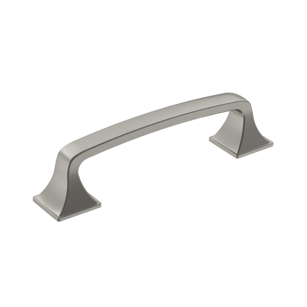 Amerock | Cabinet Pull | Satin Nickel | 3-3/4 inch (96 mm) Center-to-Center | Ville | 1 Pack | Drawer Pull | Cabinet Handle | Cabinet Hardware-image-OPC-PFRPJ28-NEW