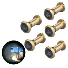 Judas de porte TOGU TG2814YG-SC en laiton massif homologué UL à 220 degrés avec couvercle de confidentialité robuste pour portes de 1-3/8"" à 2-1