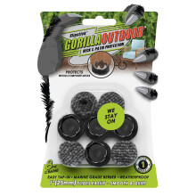 Gorilla Outdoor 1-tommers m?belf?dder Gulvbeskyttere/Vejrbestandige Berber Glides (s?t med 8) Hammer p? m?belpuder til udend?rs og indend?rs brug