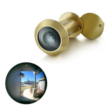 Judas de porte TOGU TG2614YG-SC en laiton massif homologué UL à 220 degrés avec couvercle de confidentialité robuste pour portes de 1-3/8"" à 2-1