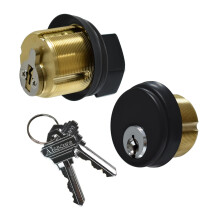 AIsecure Storefront Deurslot Mortise Cilinder Messing Vervangingen met SC Sleutel en Duimdraai voor Aluminium Deuren