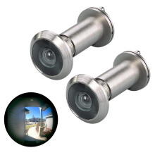 Judas de porte TOGU TG2814YG-SN en laiton massif homologué UL à 220 degrés avec couvercle de confidentialité robuste pour portes de 1-3/8"" à 2-1
