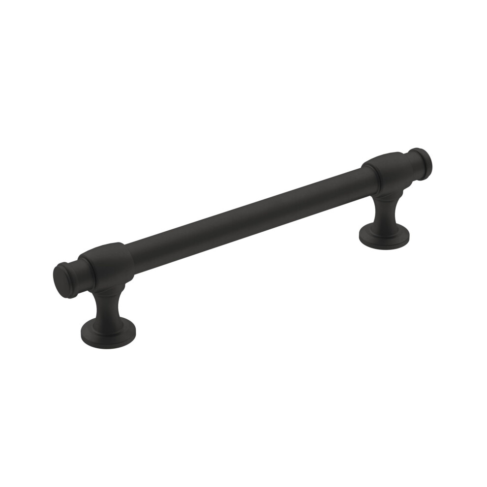 Amerock | Cabinet Pull | Matte Black | 5-1/16 inch (128 mm) Center-to-Center | Winsome | 1 Pack | Drawer Pull | Cabinet Handle | Cabinet Hardware-image-OPC-PFRPHVS-NEW