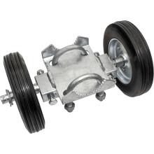Rolling GATE 6"""" Wieldrager: voor Chain Link Fence Rolling/Sliding Gates - Gate Wheel Rut Runner - 2 rubberen wielen (as is 7"""" van wiel tot wiel)