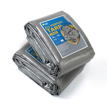 Tarps di protezione Shield Waterproof Duty 12x16 piedi Silver/Black Poly Copertura per outdoor Spesso Tarpaulin resistente ai raggi UV con annegri da