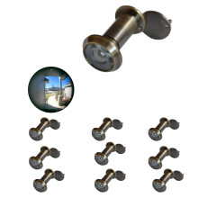Judas de porte TOGU TG2814YG-AB en laiton massif homologué UL à 220 degrés avec couvercle de confidentialité robuste pour portes de 1-3/8"" à 2-1