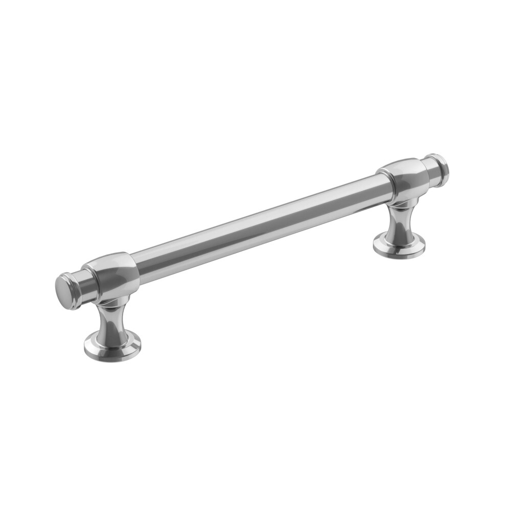 Amerock | Cabinet Pull | Polished Chrome | 5-1/16 inch (128 mm) Center-to-Center | Winsome | 1 Pack | Drawer Pull | Cabinet Handle | Cabinet Hardware-image-OPC-PFRPHJ8-NEW