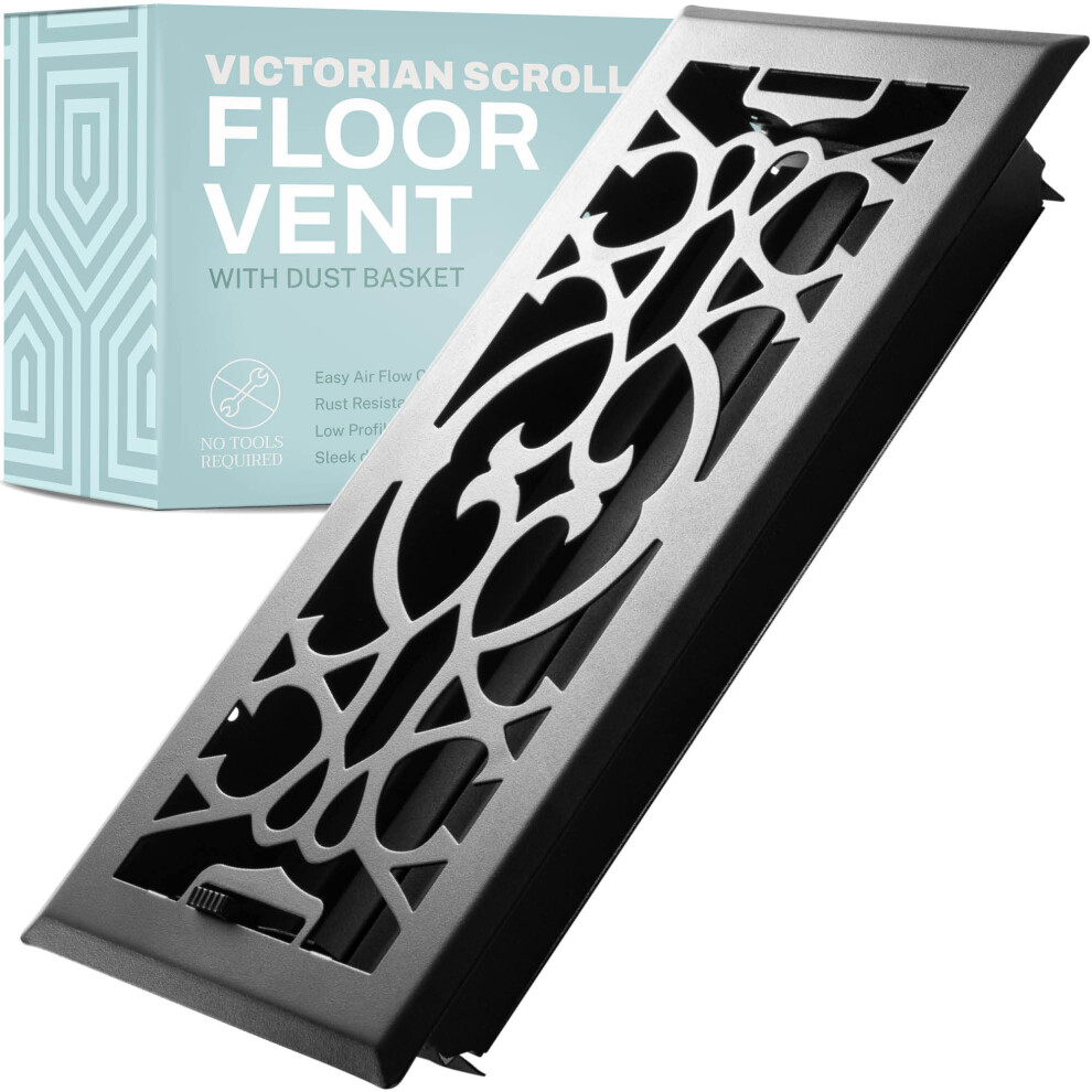 Photos - Chimney Home Intuition Victorian Floor Vent Cover 2X14 Inch Floor Register with Mesh Cover Trap Heat and Air Walkable Metal Floor Ve