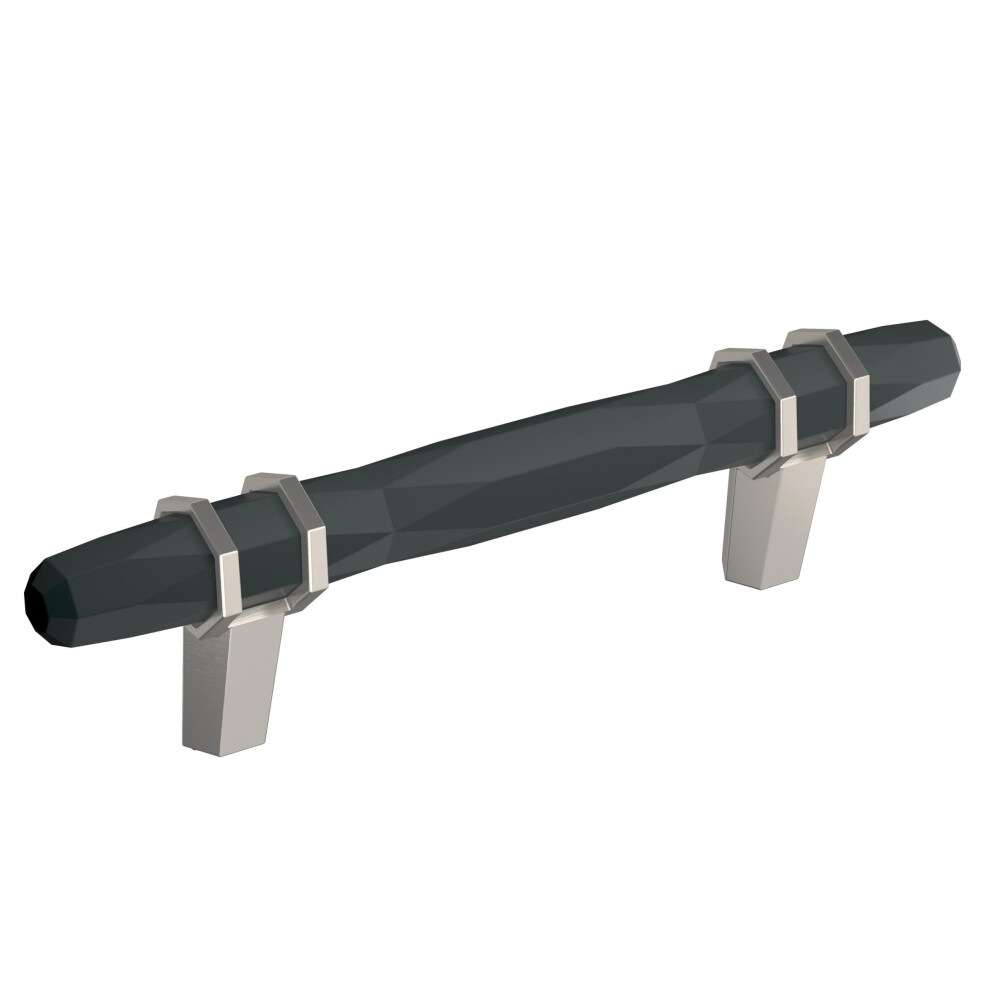 Photos - Other for Repair Amerock | Cabinet Pull | Black Bronze/Satin Nickel | 3-3/4 inch  Center-to-Center | London | 1 Pack | Drawer Pull | D(96 mm)