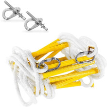 ISOP Climbing Down Rope Ladder 8 m l Compact Portable Emergency Rope Ladder 25ft l Rope Ladder for Kids & Adults - Fire Evacuation Ladder l Tree House