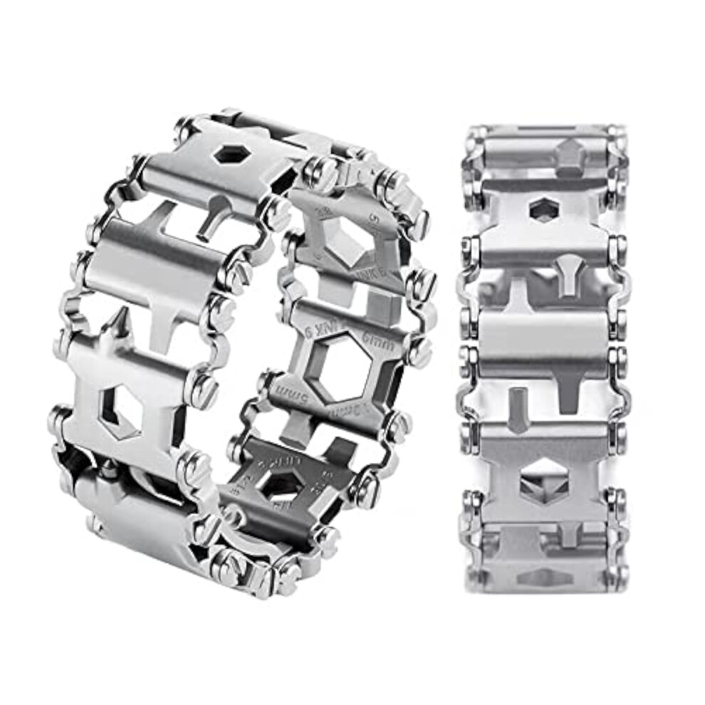 Ozzagar Multitool 29 In 1, Edelstahl, Multifunktionsarmband, Reisefreundliches Survival-Armband, Geeignet F R Segeln, Reisen, Camping, Wandern-image