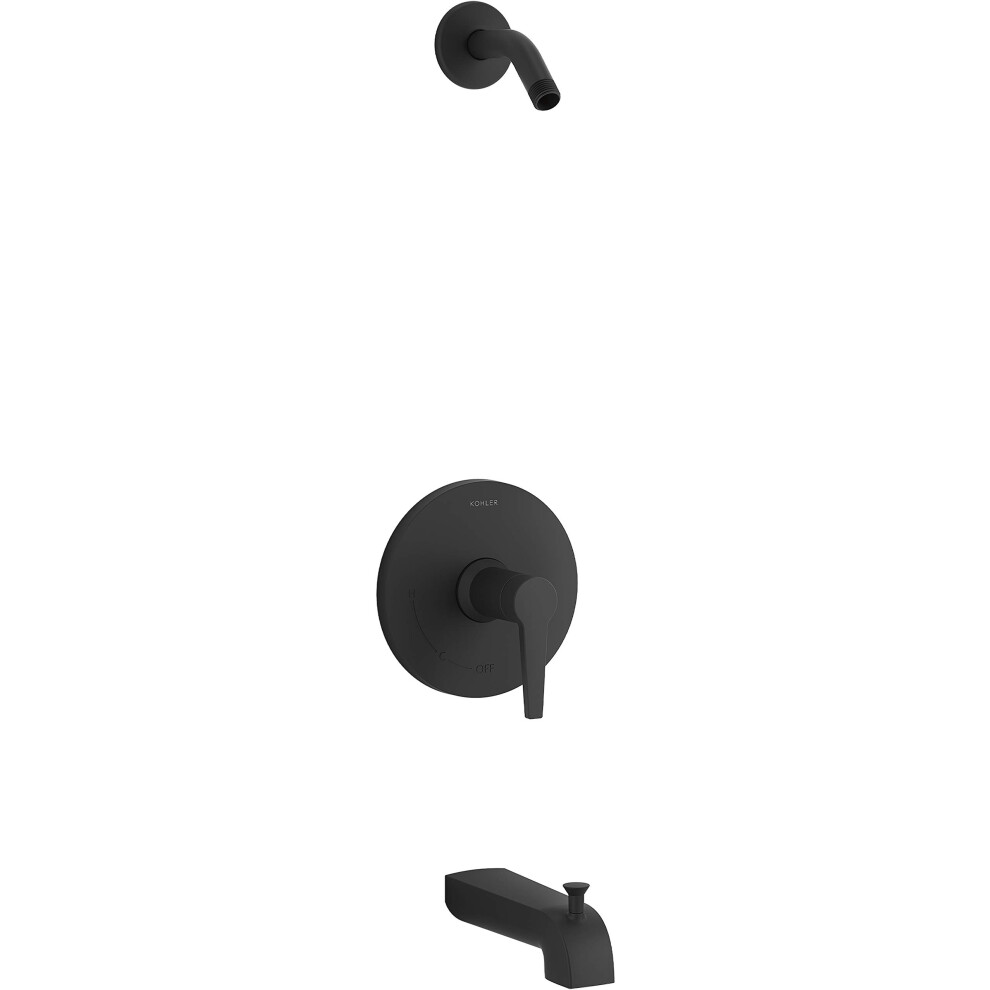 Photos - Other Bathroom Accessories Kohler K-TLS97074-4-BL Pitch Rite-Temp Bath And Shower Trim Set Less Showerhead Includes Faceplate with Handle Bath Spout Sh 