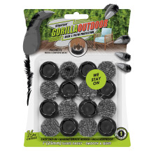 GorillaOutdoor 1 tommer runde m?belf?dder Gulvbeskyttere/Vejrbestandige Berber-glider til m?bler (s?t med 16) Tryk p? m?belpuder til udend?rs og
